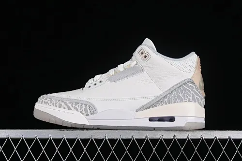 All categories Air Jordan Jordan series basketball shoes Air Jordan 3 foreign trade version Air Jordan 3 "Craft Ivory" AJ3 Joe 3 ivory white full head layer FJ9479-100